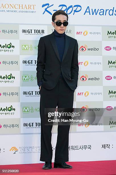 Singer Zion.T attends the 5th Gaon Chart K-Pop Awards on February 17, 2016 in Seoul, South Korea.