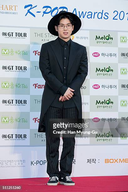 Singer Mad Clown attends the 5th Gaon Chart K-Pop Awards on February 17, 2016 in Seoul, South Korea.