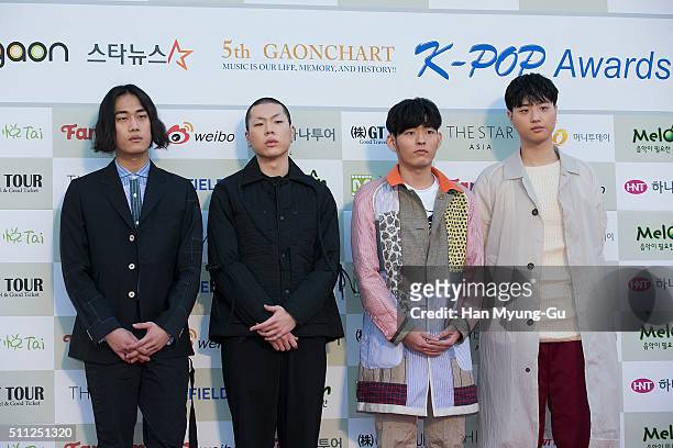 Hyukoh attends the 5th Gaon Chart K-Pop Awards on February 17, 2016 in Seoul, South Korea.