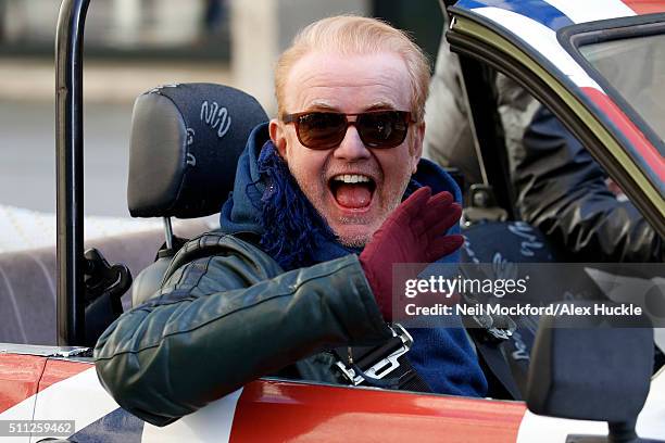 Chris Evans seen filming scenes for Top Gear at the BBC, Portland Place on February 19, 2016 in London, England.