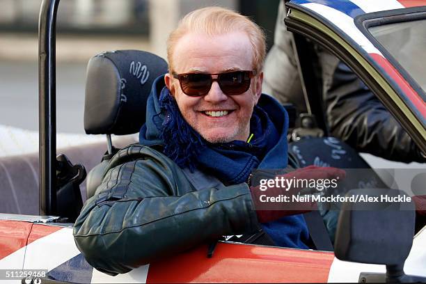 Chris Evans seen filming scenes for Top Gear at the BBC, Portland Place on February 19, 2016 in London, England.