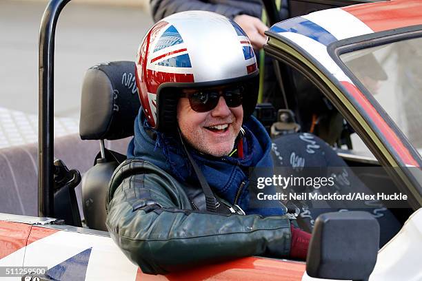 Chris Evans seen filming scenes for Top Gear at the BBC, Portland Place on February 19, 2016 in London, England.