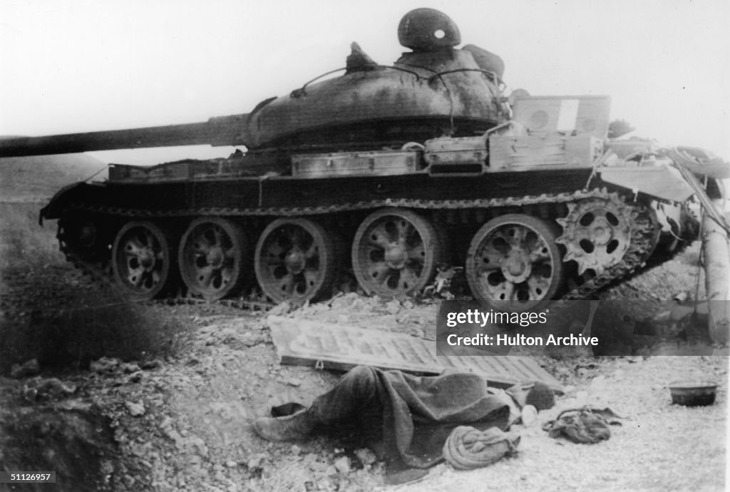 Destroyed Syrian Tank & Corpse