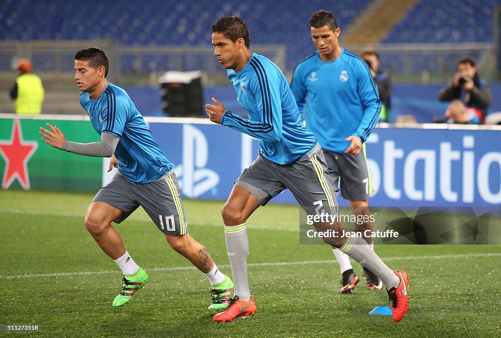 Varane As Roma James Rodriguez, Raphael Varane of Real Madrid, Cristiano Ronaldo of ...