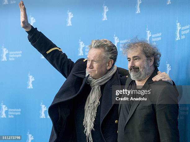 Directors Benoit Delepine and Gustave Kervern attend the 'Saint Amour' photo call during the 66th Berlinale International Film Festival Berlin at...