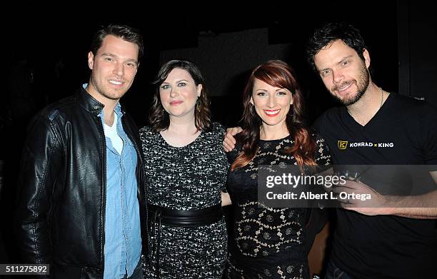 Producers Stephanie Thorpe and Kristin Nedopak at the InfoList Pre-Oscar Soiree And Birthday Party for Jeff Gund held at OHM Nightclub on February...