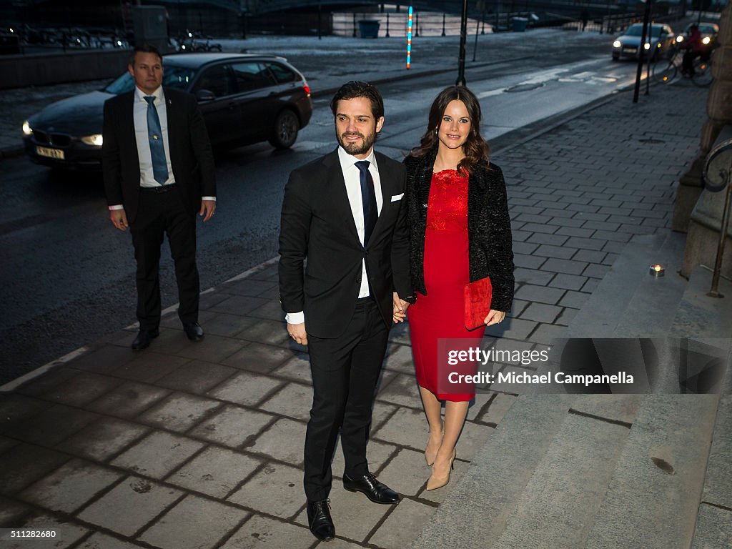 Swedish Royals Attend Royal Swedish Academy of Fine Arts' Formal Gathering