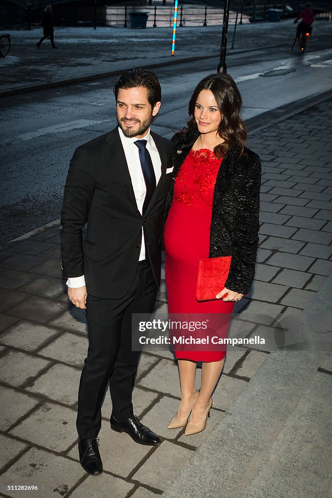 Swedish Royals Attend Royal Swedish Academy of Fine Arts' Formal Gathering