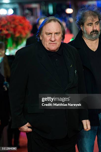 Gerard Depardieu attends the 'Saint Amour' premiere during the 66th Berlinale International Film Festival Berlin at Berlinale Palace on February 19,...
