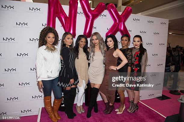 Denise Sanchez, Kennedy Knight, Maryam Maquillage, CiaooBelllaxo, Amy Pham, Amanda Ensing and Shameless Maya attend the NYX Professional Makeup Store...