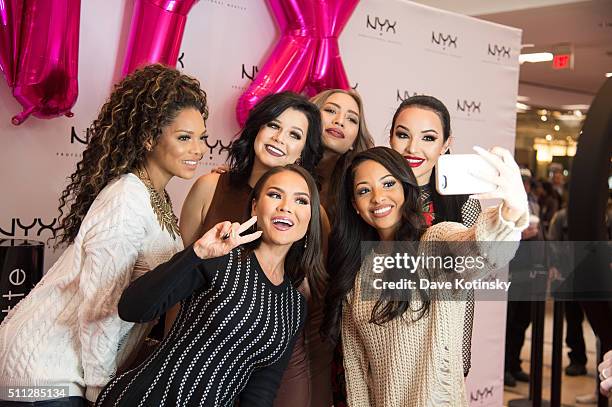 Denise Sanchez, Kennedy Knight, Maryam Maquillage, CiaooBelllaxo, Amy Pham, Amanda Ensing and Shameless Maya attend the NYX Professional Makeup Store...