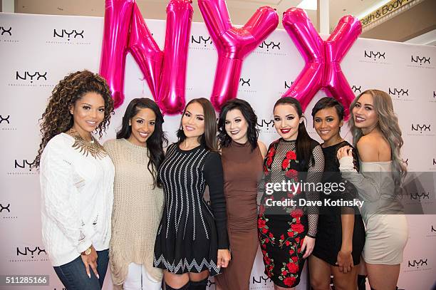 Denise Sanchez, Kennedy Knight, Maryam Maquillage, CiaooBelllaxo, Amy Pham, Amanda Ensing and Shameless Maya attend the NYX Professional Makeup Store...