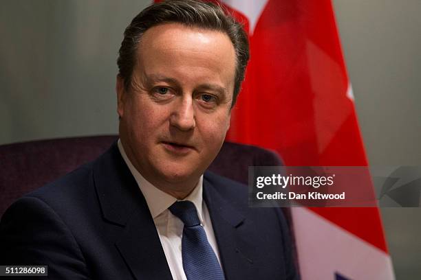 Ireland's Taoiseach Enda Kenny holds a bilateral meeting with British Prime Minister David Cameron as Mr Cameron continues his attempts to negotiate...