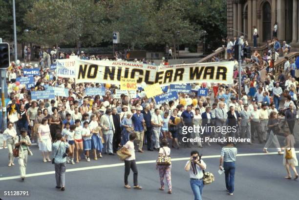 SYDNEY - 1983 - ANTI NUCLEAR DEMONSTRATION IN SYDNEY.