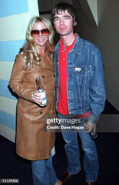 Oasis guitarist Noel Gallagher with wife Meg Matthews at 'The Blair Witch Project' premiere in London.