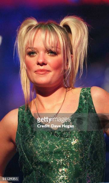Singer Emma Bunton from The Spice Girls performs on stage.
