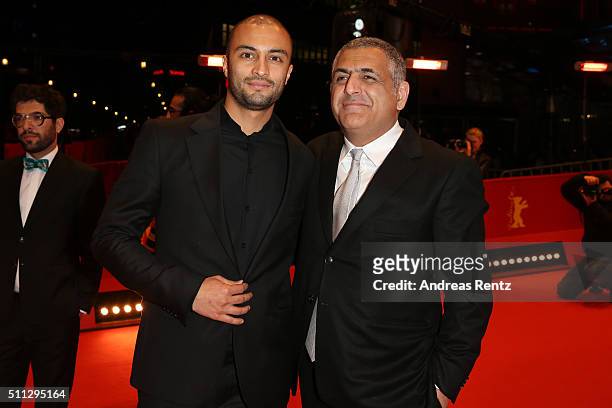 Actor Amir Jadidi and director Mani Haghighi attends the 'A Dragon Arrives!' premiere during the 66th Berlinale International Film Festival Berlin at...