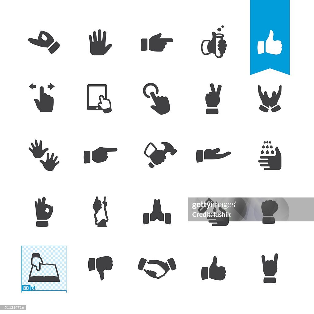 Sign and Gesturing vector icons