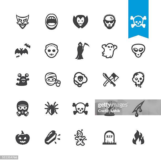 fear and horror vector characters - coffin stock illustrations