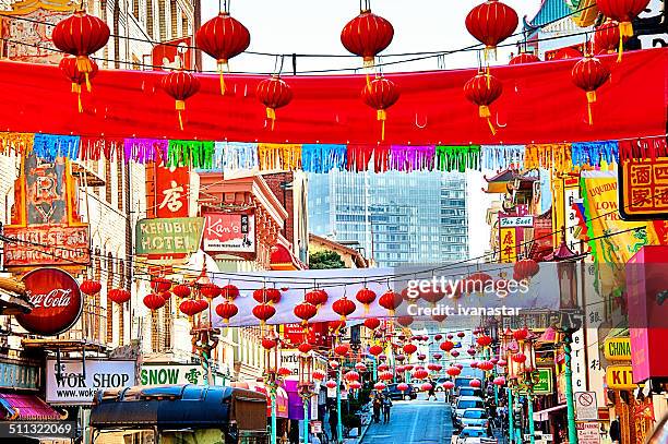 san francisco chinatown district - chinatown san francisco stock pictures, royalty-free photos & images