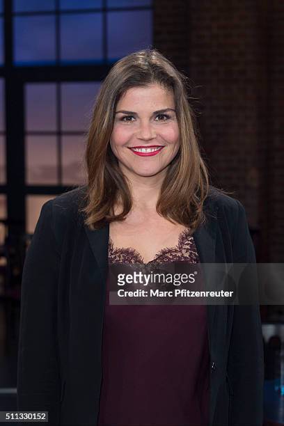 Actress Katharina Wackernagel attends the 'Koelner Treff' TV Show at the WDR Studio on February 19, 2016 in Cologne, Germany.