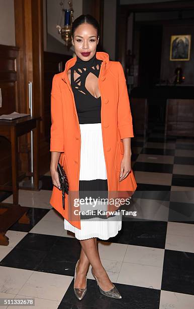 Sarah-Jane Crawford attends the PPQ show during London Fashion Week Autumn/Winter 2016/17 at on February 19, 2016 in London, England.