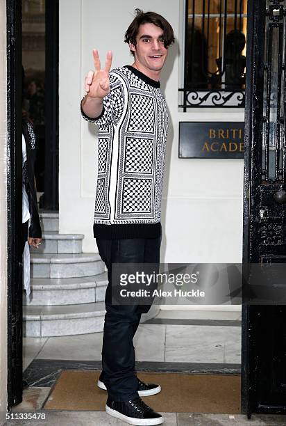 Mitte attends the A/W 16 Manuel Facchini presentation at No.11 Carlton House Terrace on February 19, 2016 in London, England.