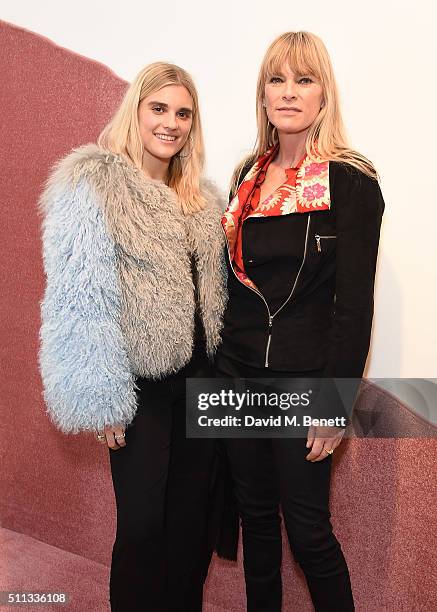 TigerLily Taylor and Deborah Leng attend the Charlotte Simone presentation during London Fashion Week Autumn/Winter 2016/17 at Scream Gallery on...