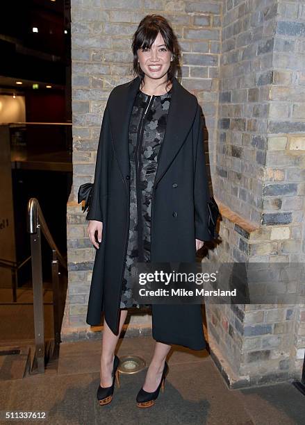 Daisy Lowe attends the Charlotte Olympia show during London Fashion Week Autumn/Winter 2016/17 at on February 19, 2016 in London, England.