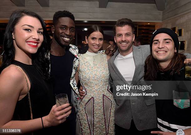 Personalities Kailah Casillas and Dean Bart-Plange, actress Shelley Hennig, and TV personalities Johnny Devenanzio and Dione Mariani attend the MTV...