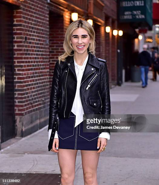 Zosia Mamet arrives to 'The Late Show With Stephen Colbert' at Ed Sullivan Theater on February 19, 2016 in New York City.