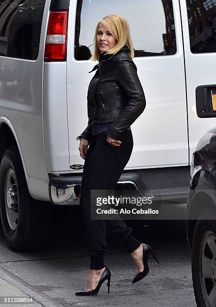Chelsea Handler is seen in Soho on February 19, 2016 in New York City.