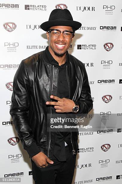 Rapper Nick Cannon attends as Jason Binn of DuJour celebrates January cover star Nick Cannon with Elite Daily, Related Rentals, Invicta and Philipp...