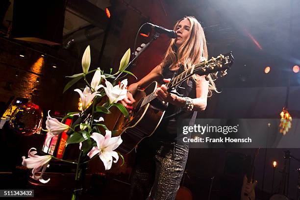 Singer Heather Nova performs live during a concert at the Schwuz on February 19, 2016 in Berlin, Germany.