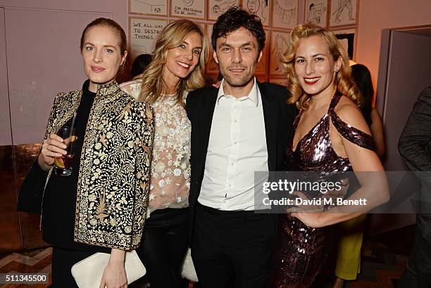 Polly Morgan, Kim Hersov, Barry Reigate and Charlotte Dellal attend as James Gager, Senior Vice President & Group Creative Director of M.A.C...