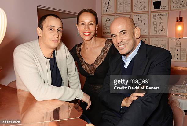 Alex Dellal, Andrea Dellal and Guy Dellal attend as James Gager, Senior Vice President & Group Creative Director of M.A.C Cosmetics, and Charlotte...