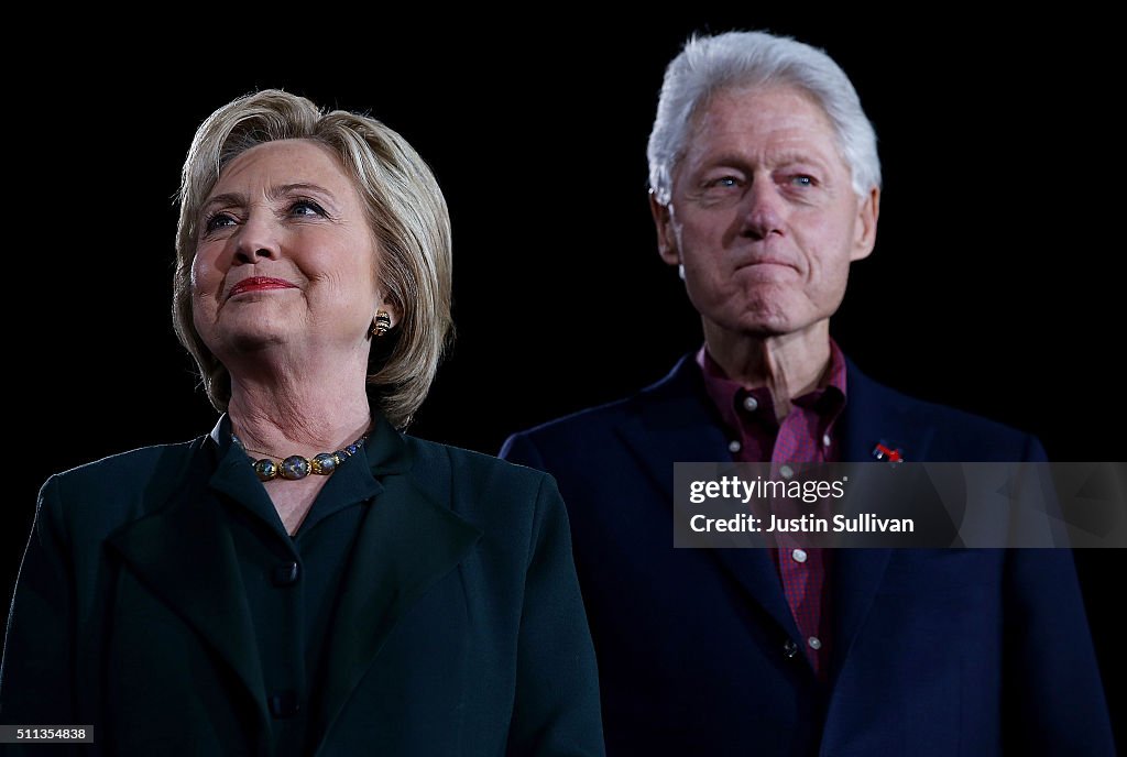 Democratic Presidential Candidate Hillary Clinton Campaigns In Las Vegas