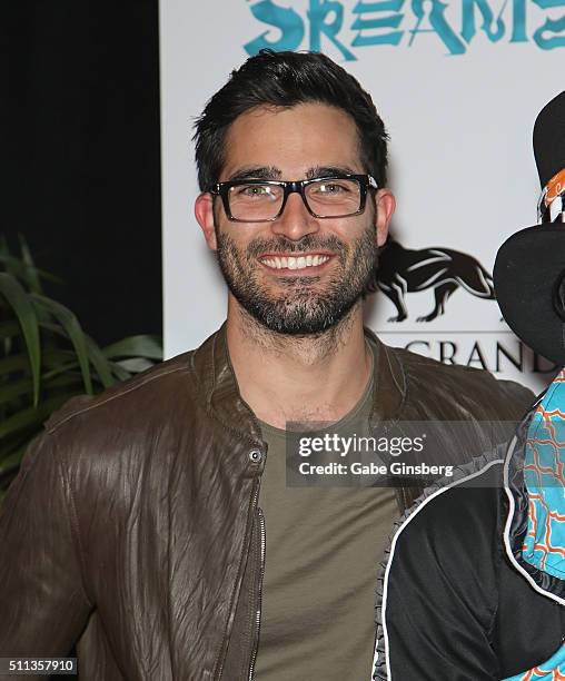 Actor Tyler Hoechlin attends the grand opening of the Jabbawockeez dance crew's show "JREAMZ" at MGM Grand Hotel & Casino on February 19, 2016 in Las...