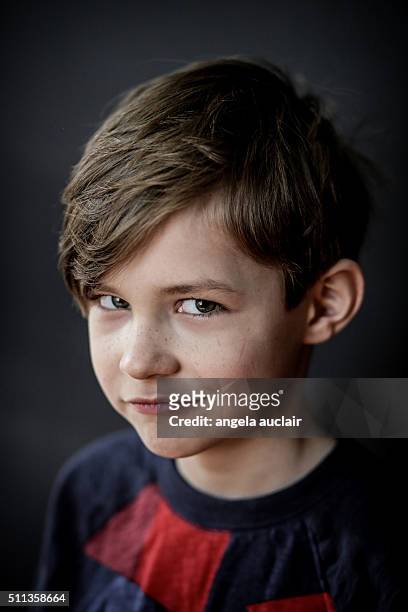 portrait of a young boy - angela auclair stock pictures, royalty-free photos & images