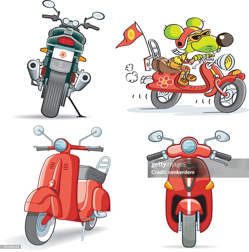 Scooter set and the boss