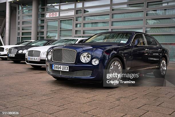 british limousines in a row - bentley stock pictures, royalty-free photos & images