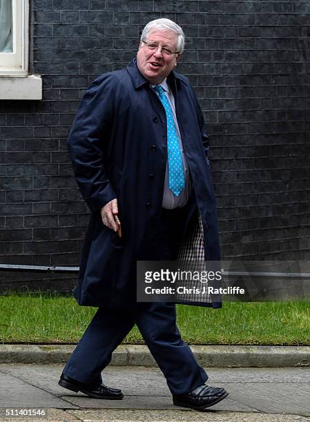 Transport Secretary Patrick McLoughlin leaves after a cabinet meeting at Downing Street on February 20, 2016 in London, England. Mr Cameron has...