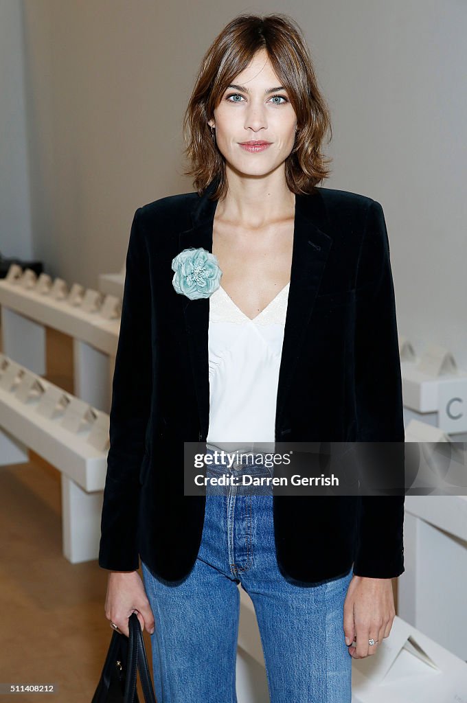 Alexa Chung backstage ahead of the Emilia Wickstead show during... News ...