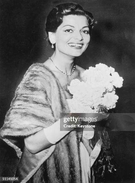 Swiss singer Lys Assia, shortly after winning the very first Eurovision Song Contest with her song 'Refrain', 25th May 1956.