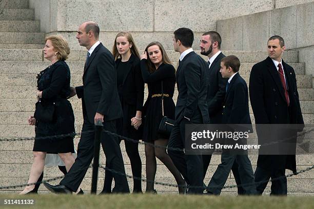 Family members of the late Supreme Court justice Antonin Scalia arrive for his funeral at the Basilica of the National Shrine of the Immaculate...