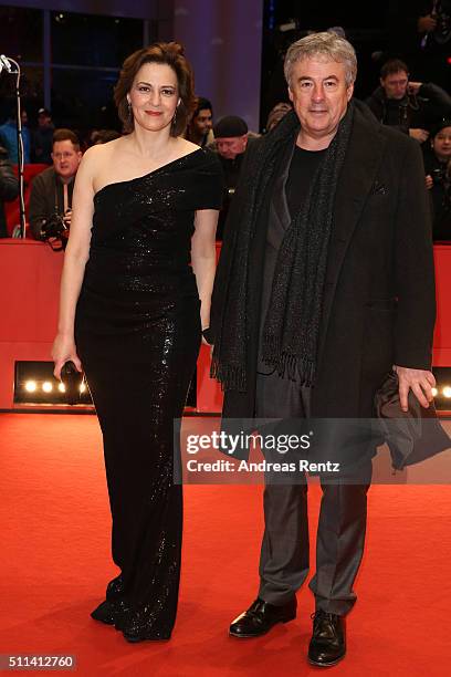 Martina Gedeck and Markus Imboden attend the closing ceremony of the 66th Berlinale International Film Festival on February 20, 2016 in Berlin,...