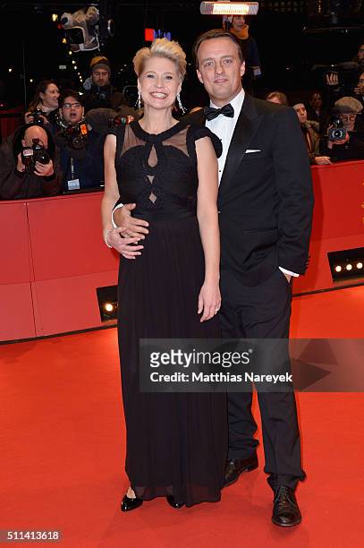 Trine Dyrholm and Niclas Bendixen attend the closing ceremony of the 66th Berlinale International Film Festival on February 20, 2016 in Berlin,...