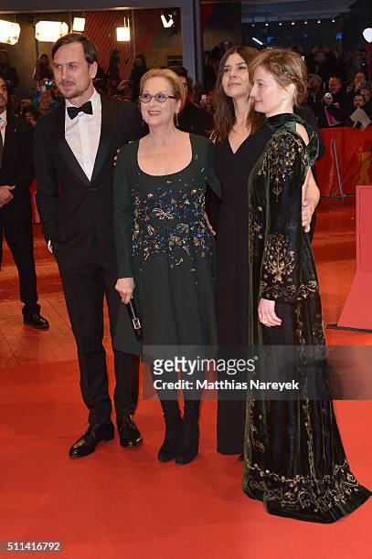 Jury members Lars Eidinger, Meryl Streep, Malgorzata Szumowska and Alba Rohrwacher attend the closing ceremony of the 66th Berlinale International...