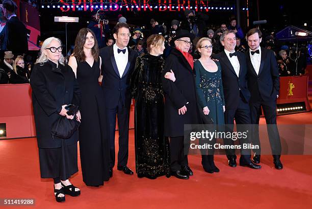 Jury members Lars Eidinger, Nick James, Meryl Streep, festival president Dieter Kosslick, jury members Alba Rohrwacher, Clive Owen, Malgorzata...