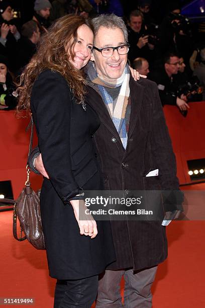 German filmmaker Volker Schloendorff and his wife Angelika Schloendorff attend the closing ceremony of the 66th Berlinale International Film Festival...